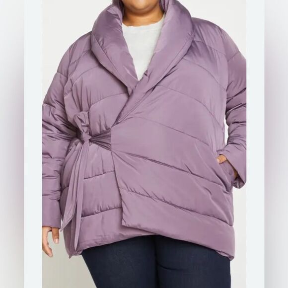 Universal standard women’s 10/12 kanda puffer down alternative purple new - Picture 2 of 9